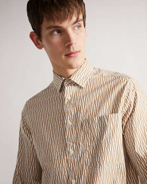 <P>Ls Retro Print Shirt</P>